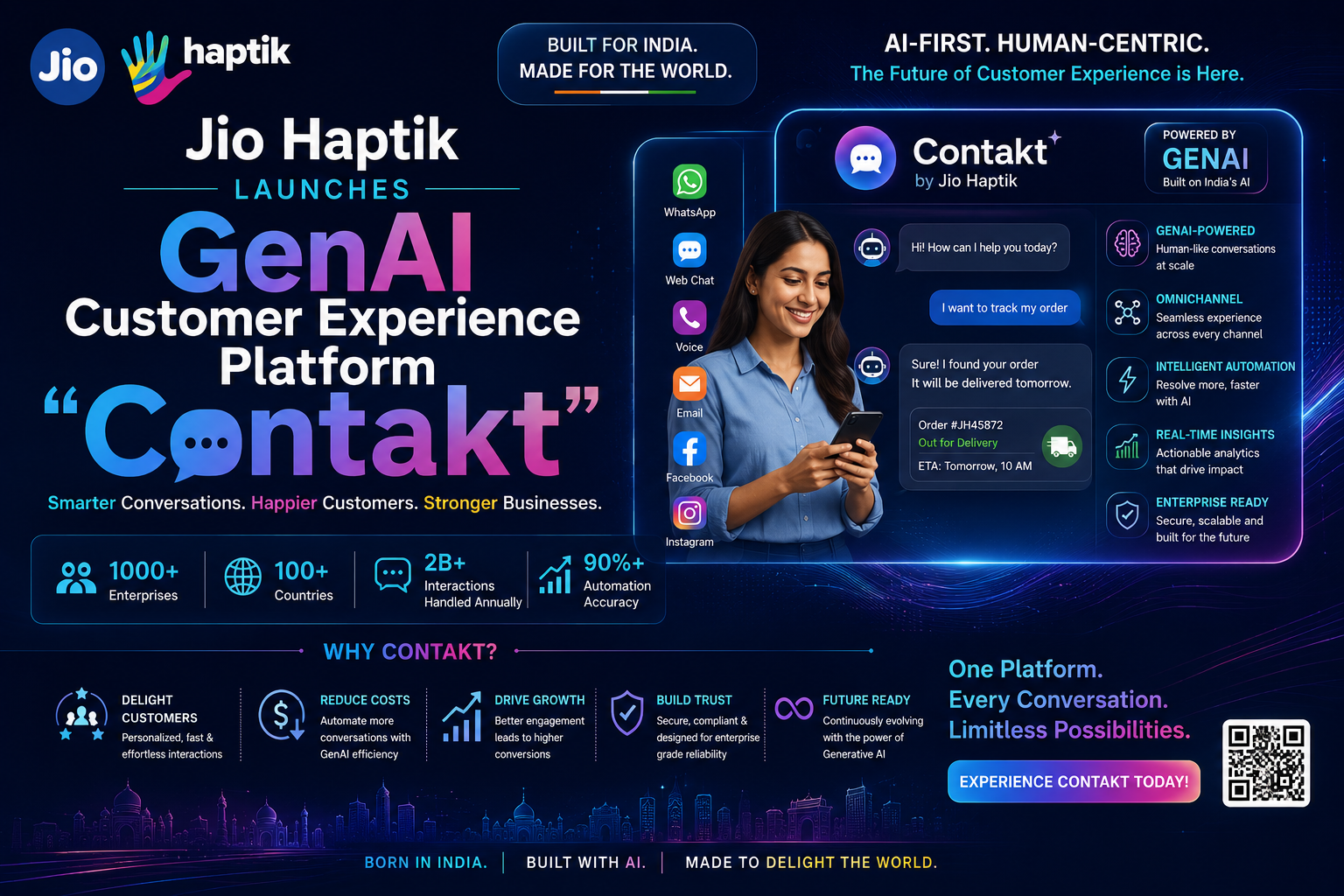 Jio Haptik Launches GenAI Customer Experience Platform “Contakt”